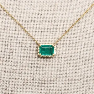 0.98ct Emerald necklace