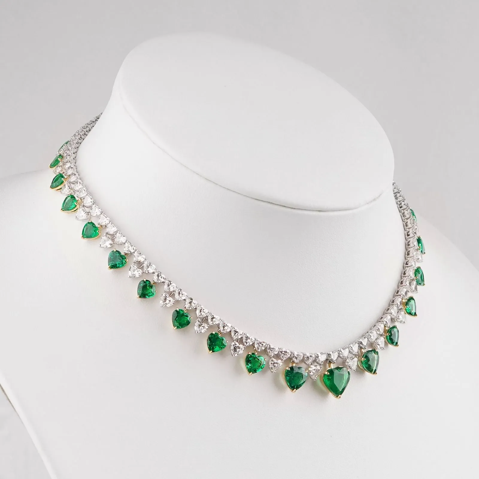 30.34 / 32.94 cts Emerald with Diamond Necklace (ENQUIRE)