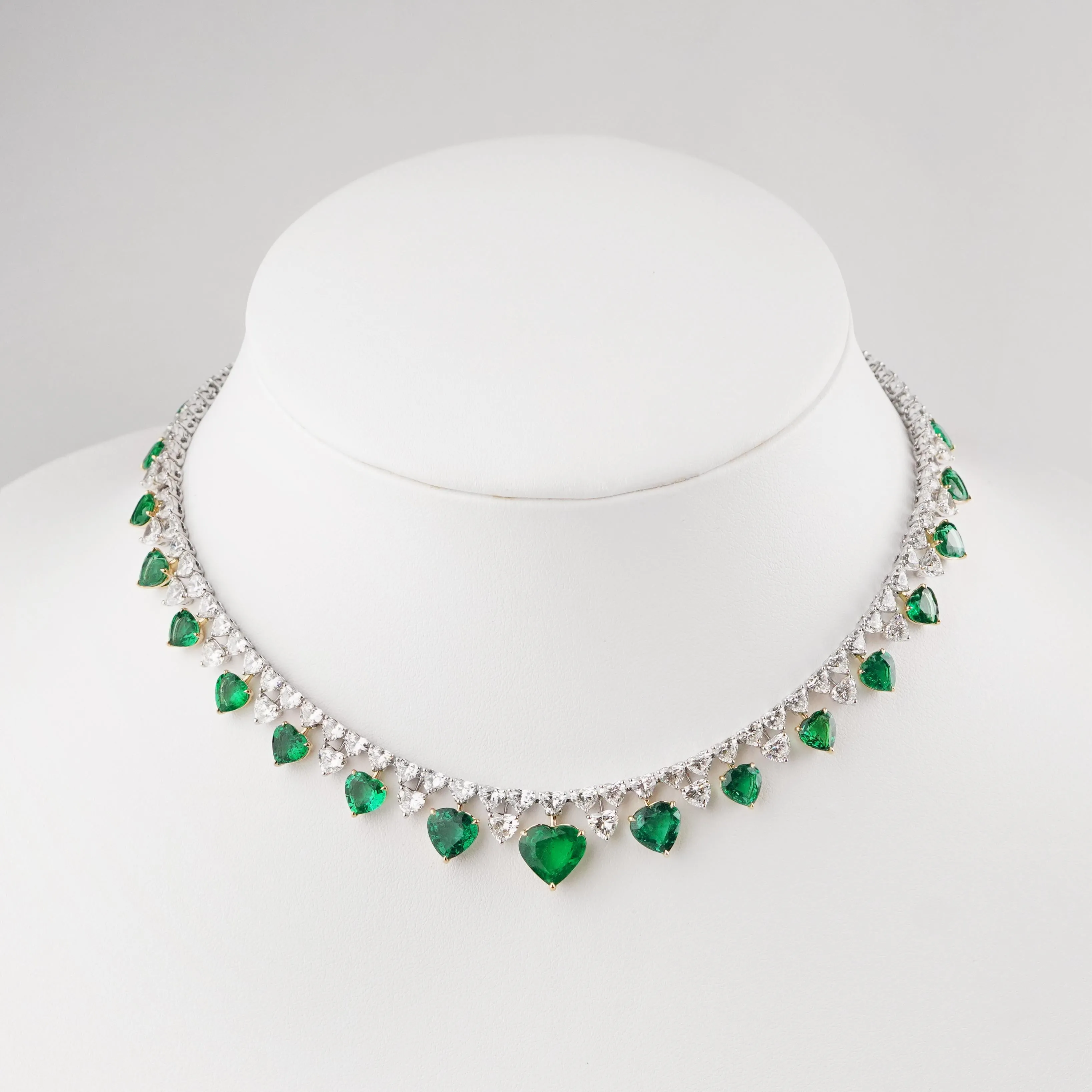 30.34 / 32.94 cts Emerald with Diamond Necklace (ENQUIRE)