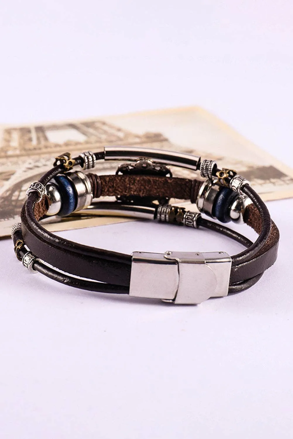 Faux Leather Multi-layered Bracelet