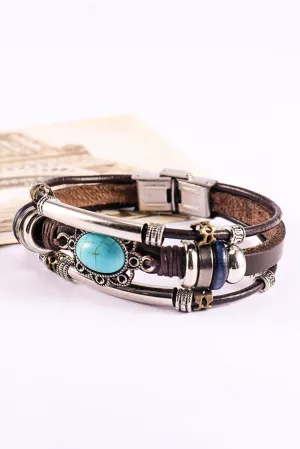 Faux Leather Multi-layered Bracelet