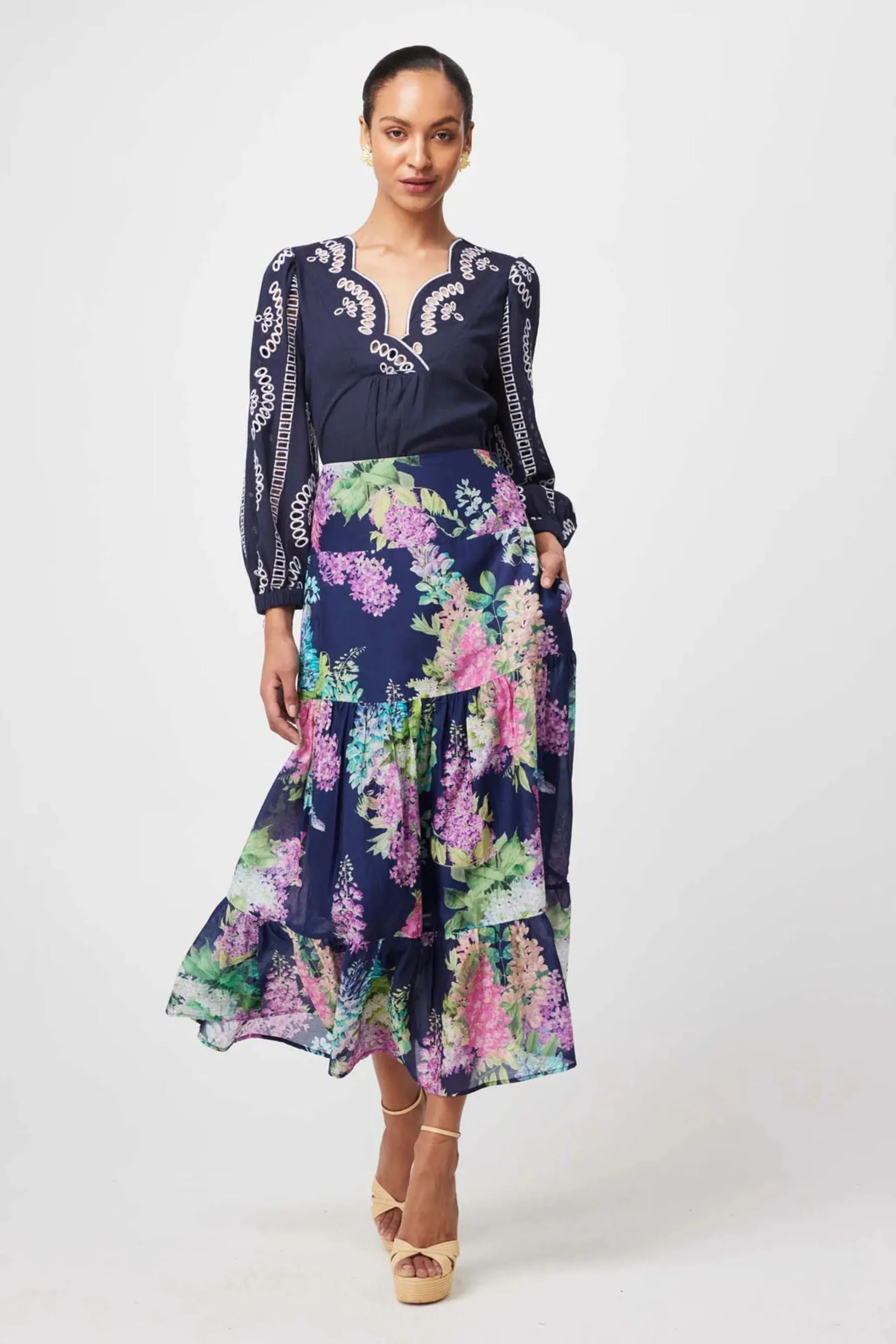 Morgan Placement Blouse | Lapis