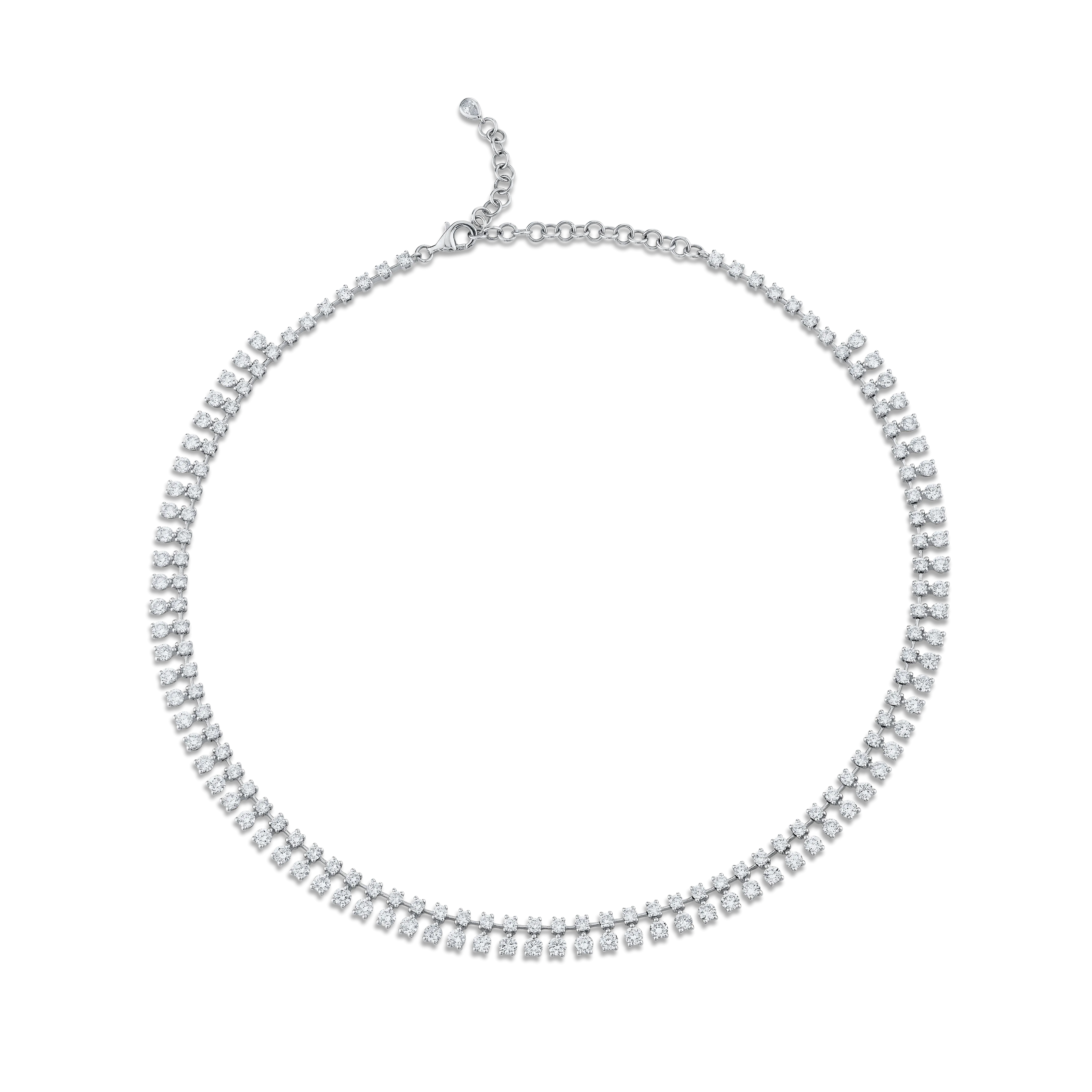 ROUND DIAMOND SHAKER NECKLACE