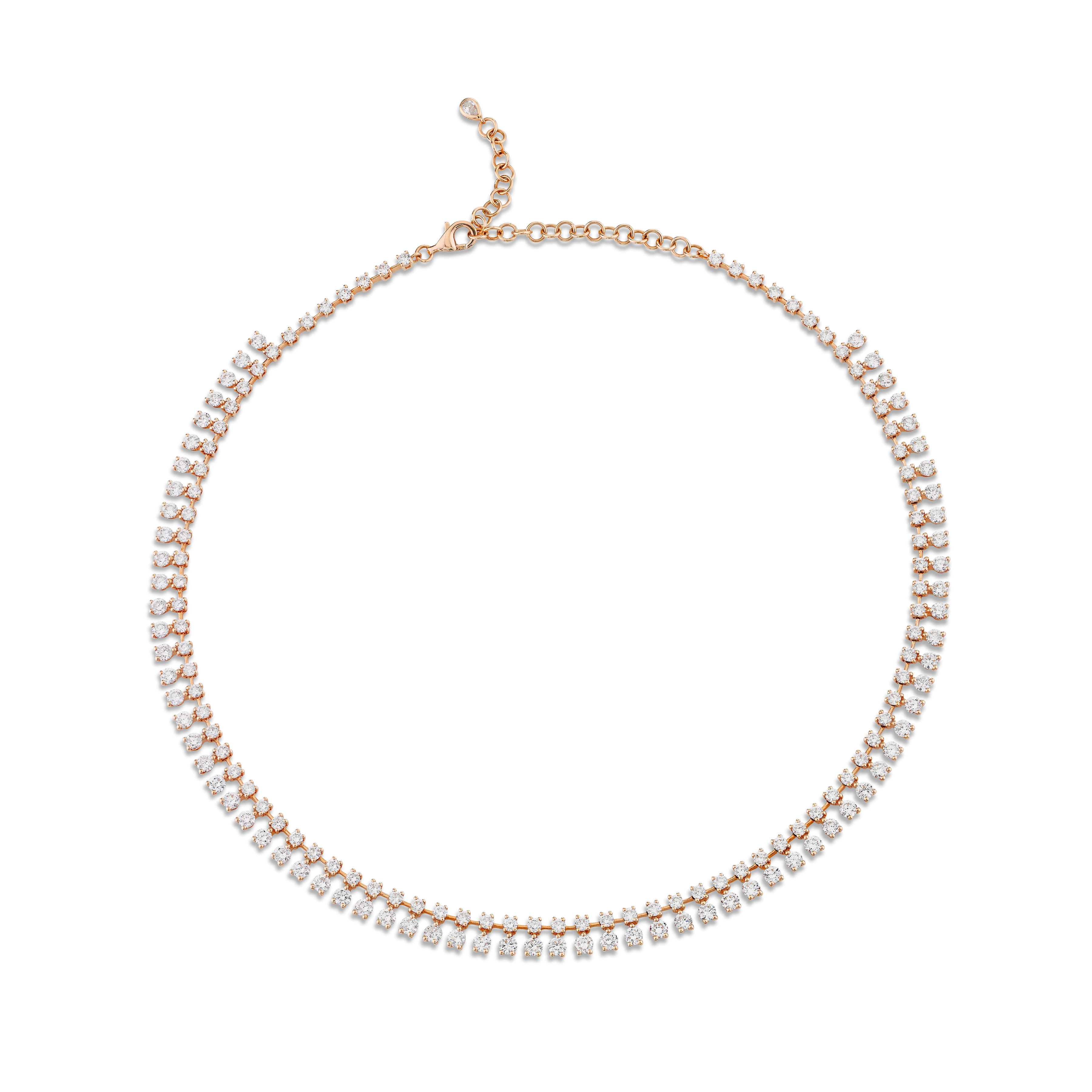 ROUND DIAMOND SHAKER NECKLACE