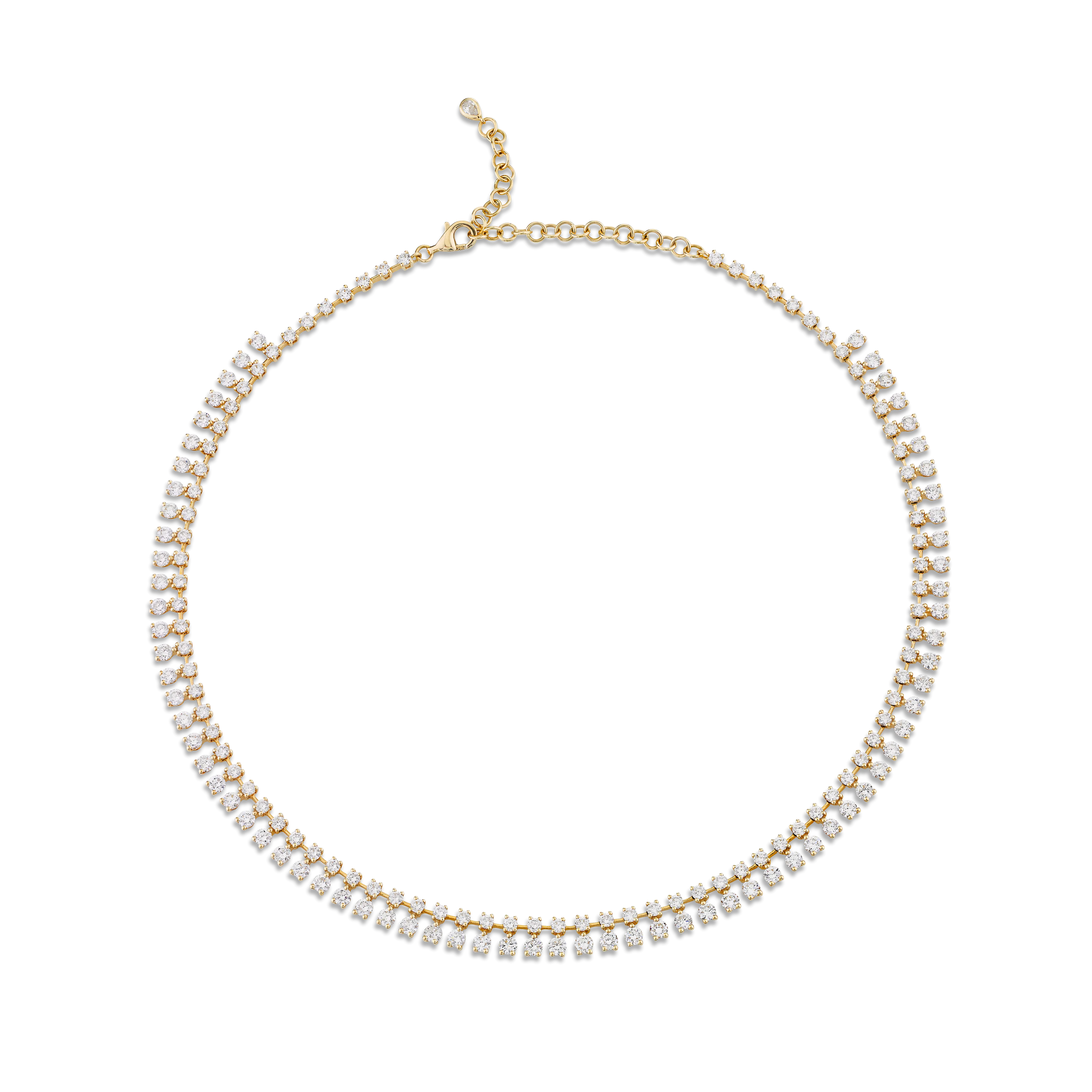 ROUND DIAMOND SHAKER NECKLACE